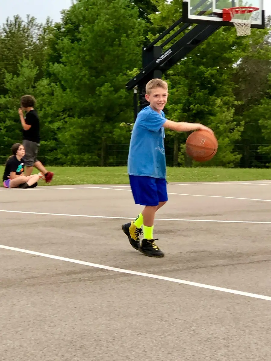 Campers on the court at Oasis Community Church